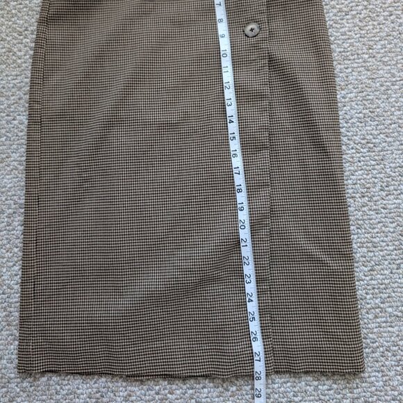 Mod Cloth Women's Brown Midi Wrap Sideways Structure Lined Skirt Small - Picture 6 of 10